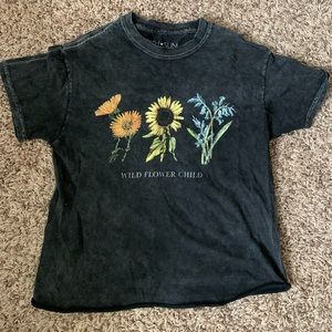 flower graphic graphic tee